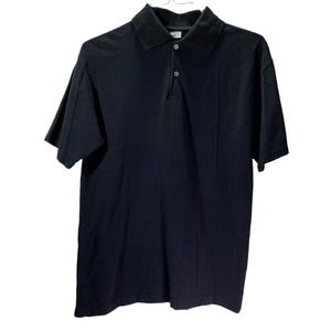 LACOSTE Front Logo Men’s Sport Size XL Short Sleeve Golf Shirt Black